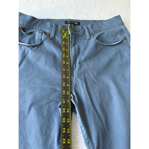 Lucky Brand Pants Mens 33x32 Blue Chinos 121 Slim Straight Golf Church Work Pant - Picture 7 of 11